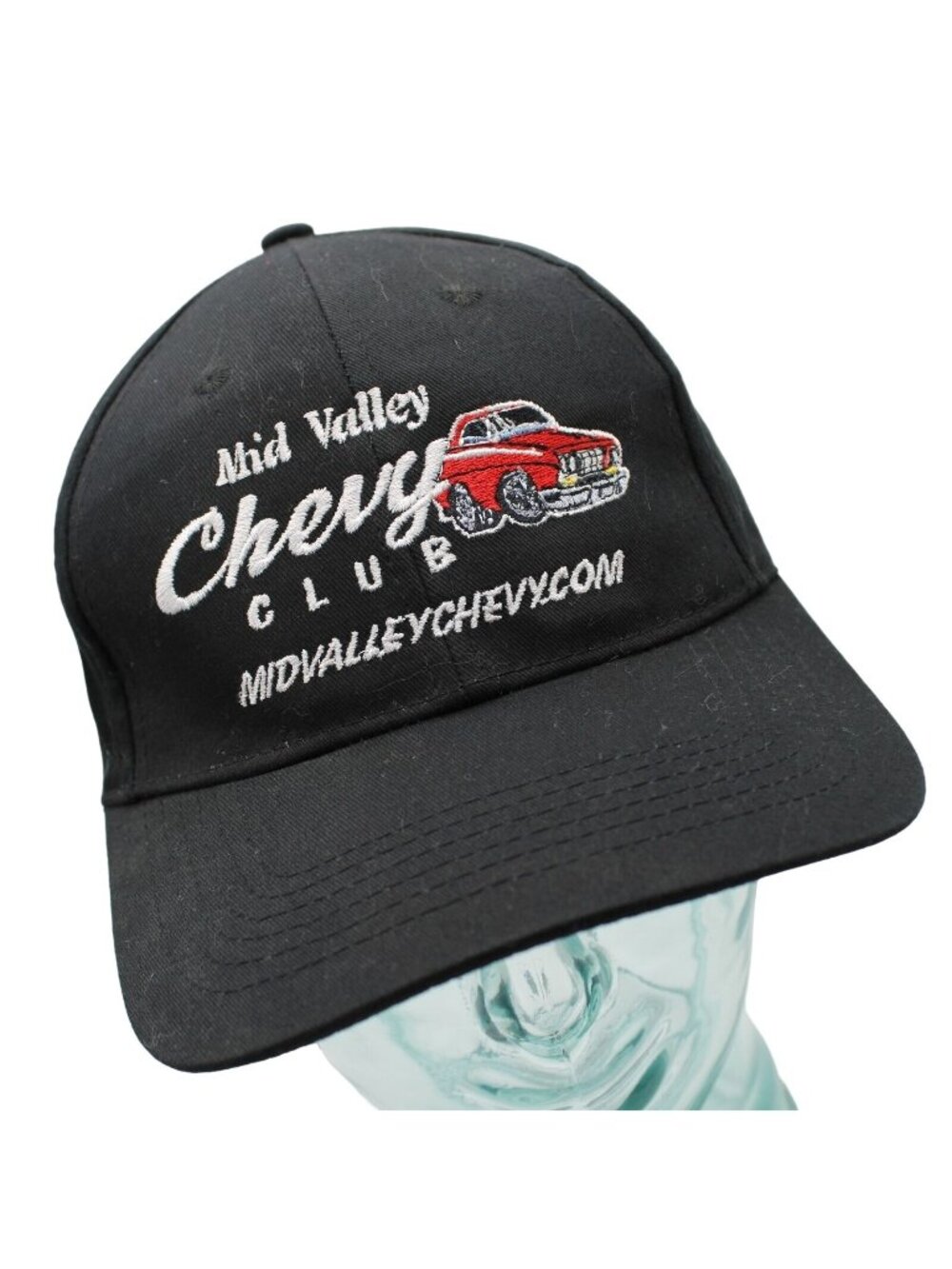 Mid Valley Chevy Club Dot Com Embroidered Adjustable Hook And Loop Hat